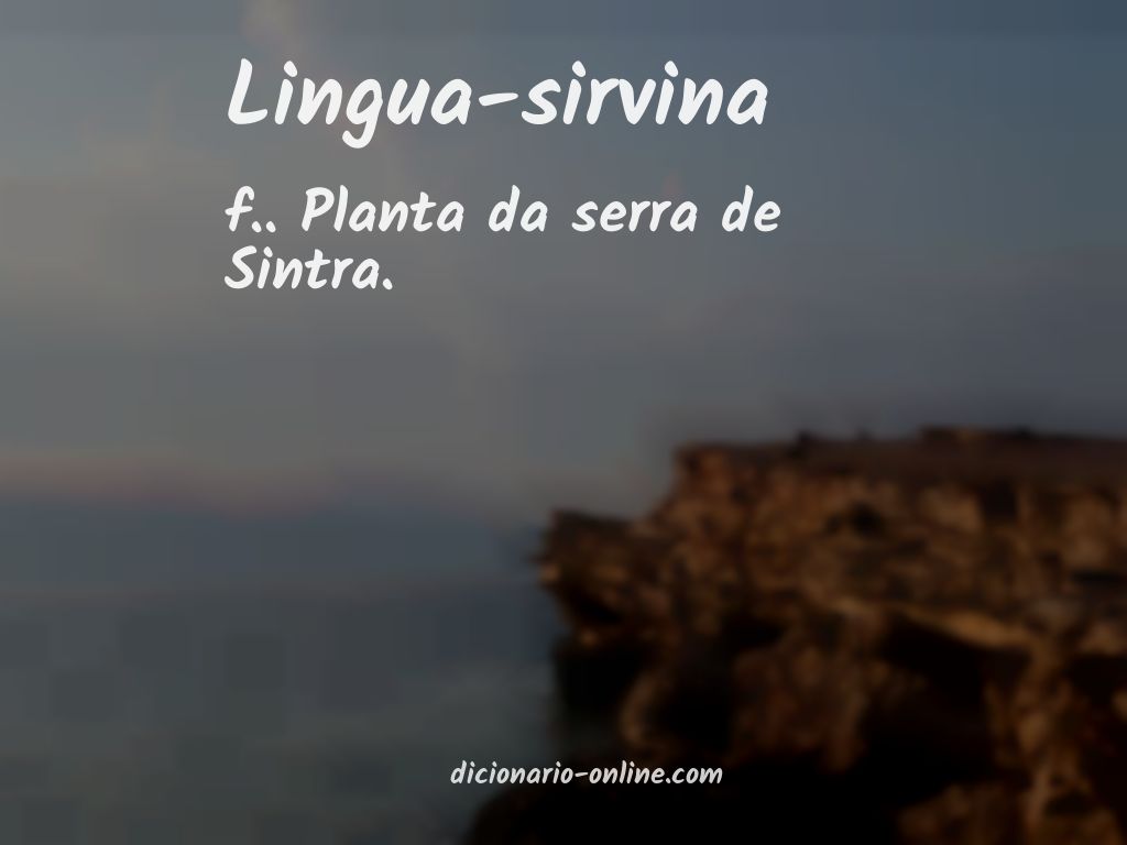 Significado de lingua-sirvina