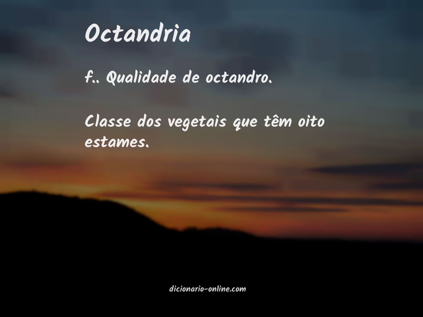 Significado de octandria