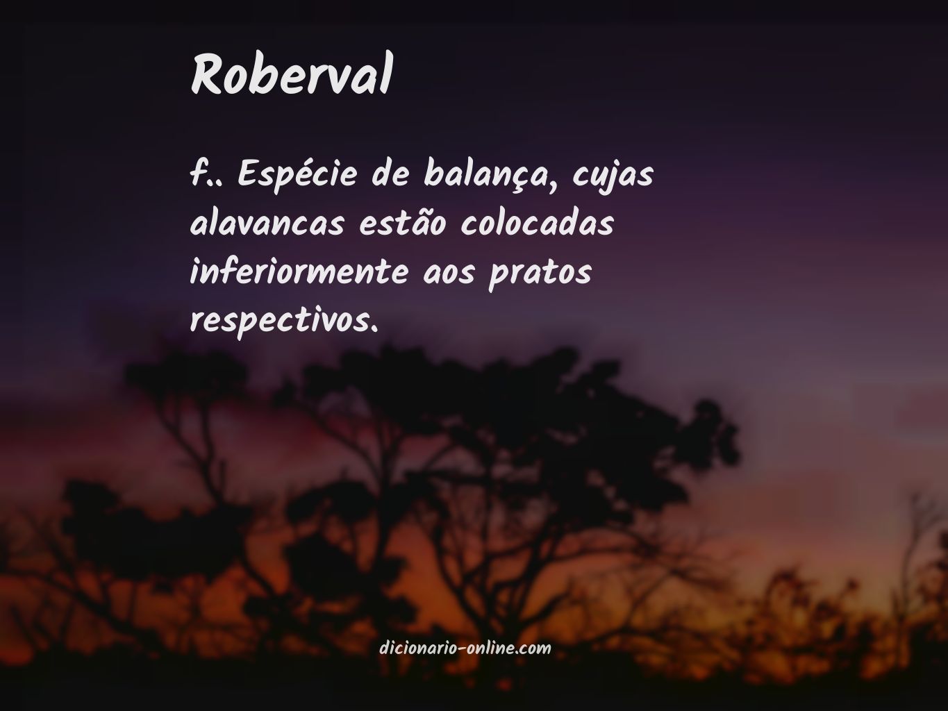 Significado de roberval