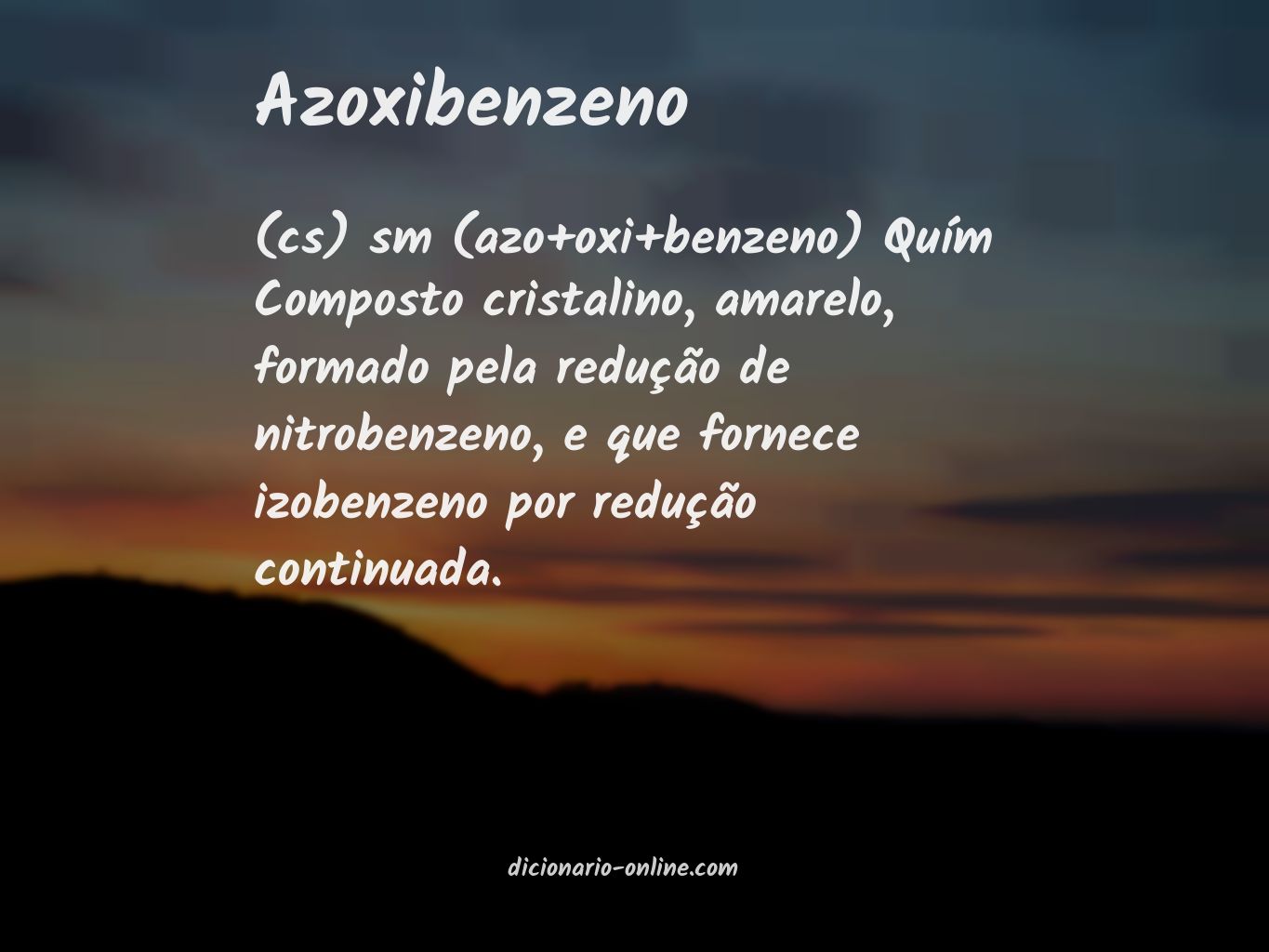 Significado de azoxibenzeno