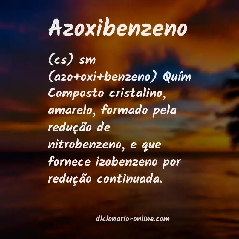 Significado de azoxibenzeno