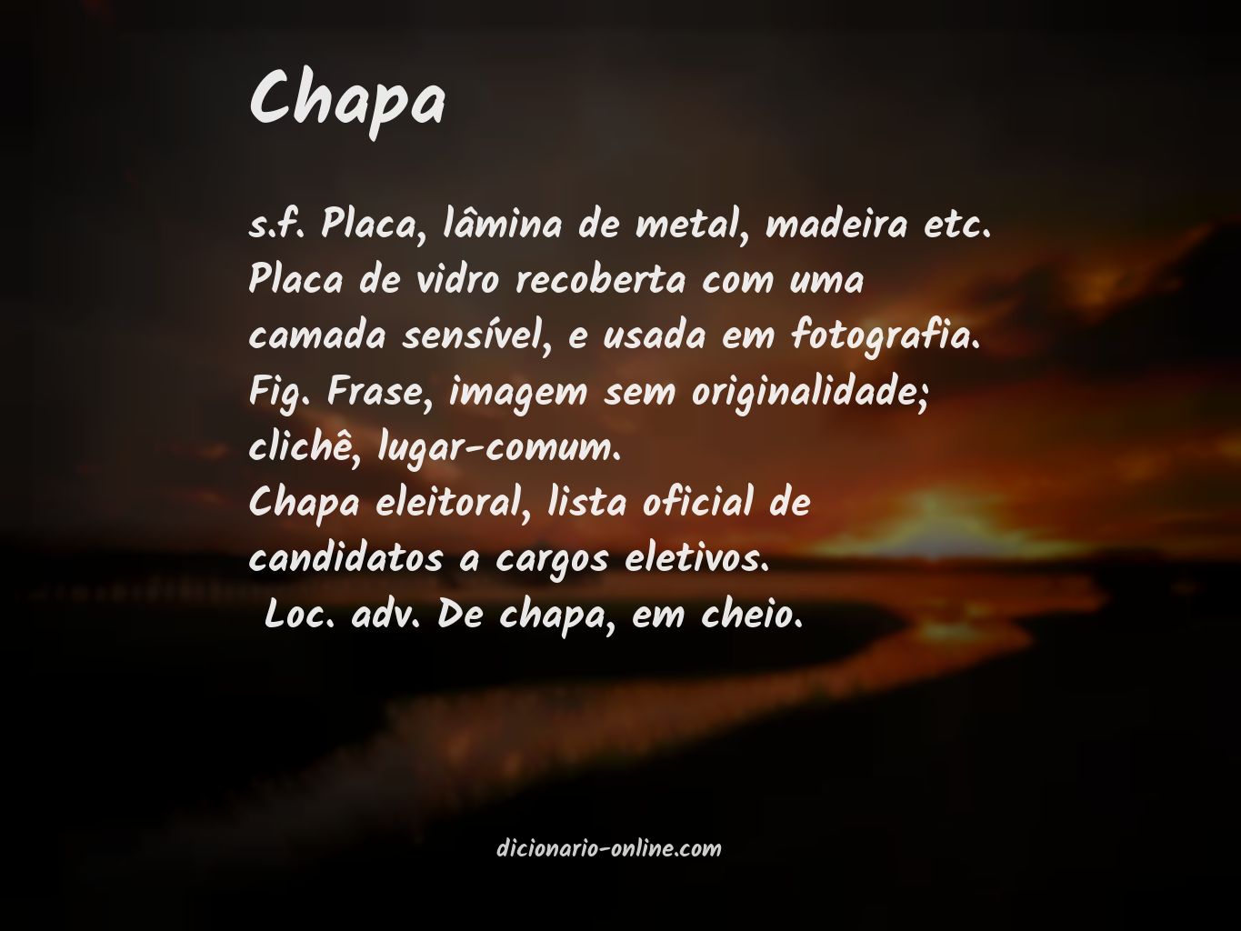 Significado de chapa