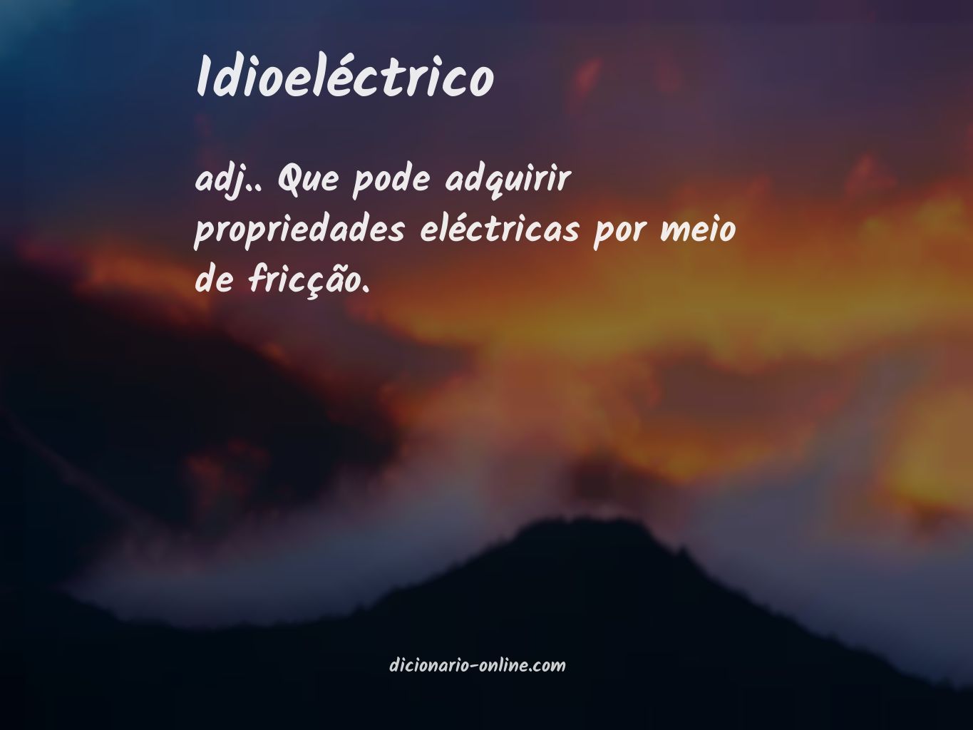 Significado de idioeléctrico