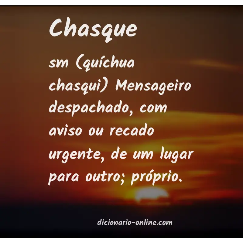 Significado de chasque