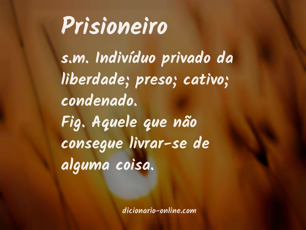 Significado de prisioneiro