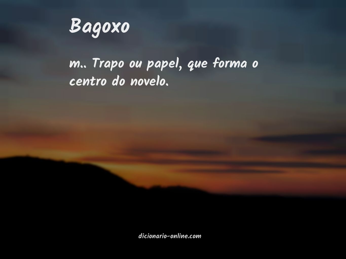 Significado de bagoxo