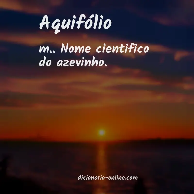 Significado de aquifólio