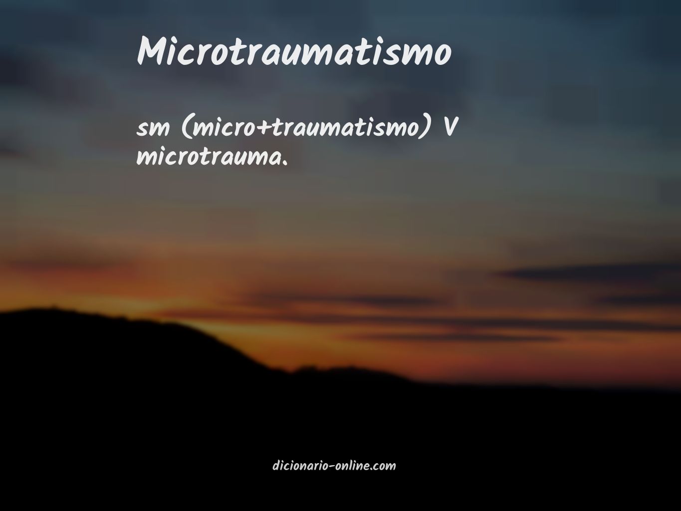 Significado de microtraumatismo