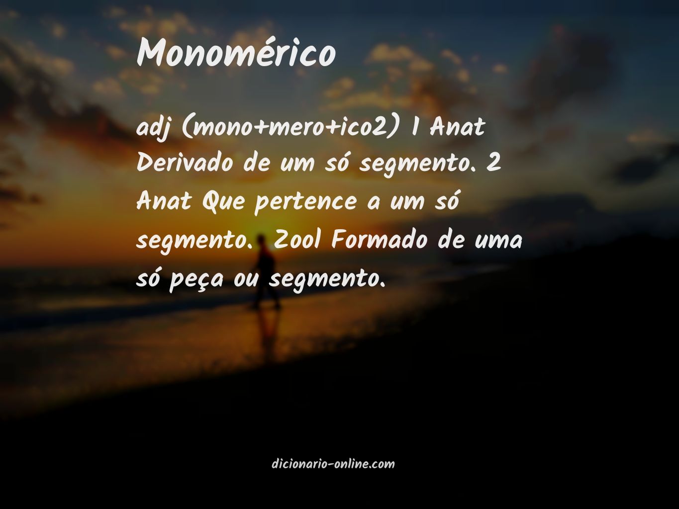 Significado de monomérico