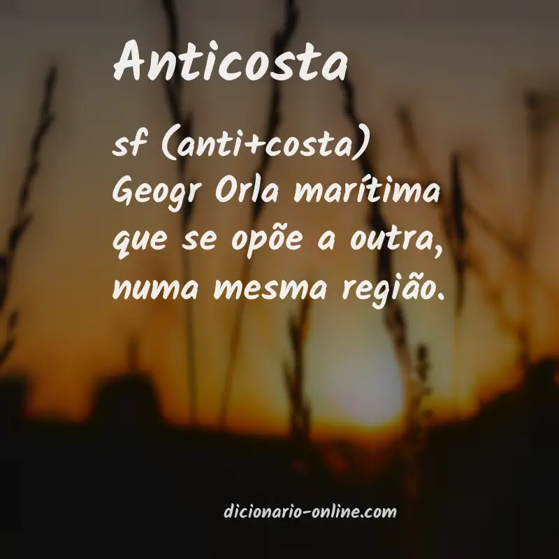 Significado de anticosta