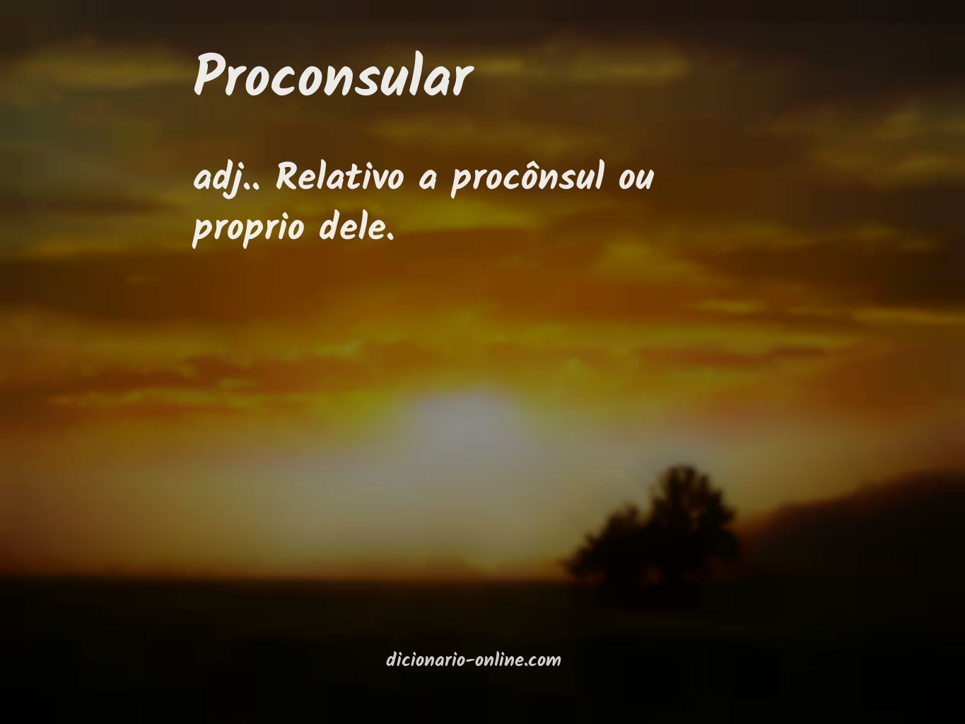 Significado de proconsular