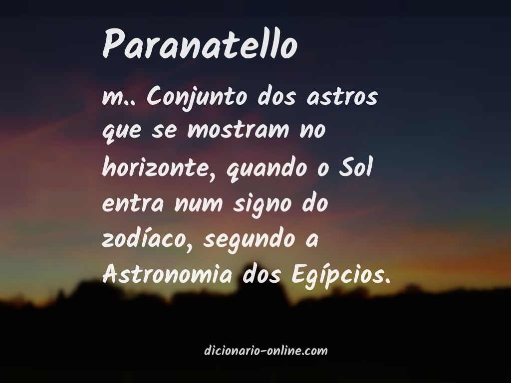 Significado de paranatello