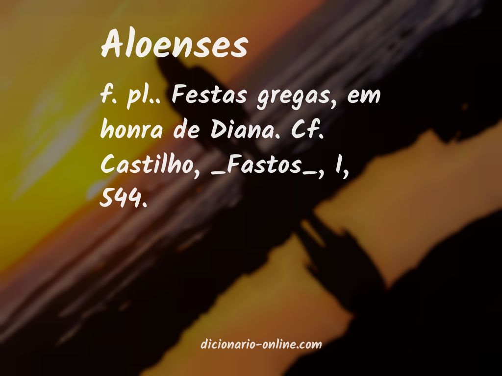 Significado de aloenses