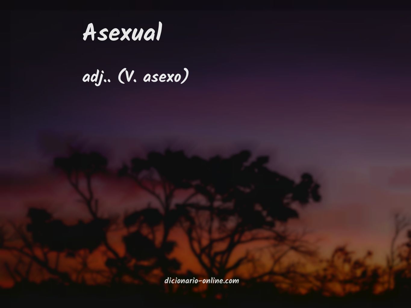 Significado de asexual