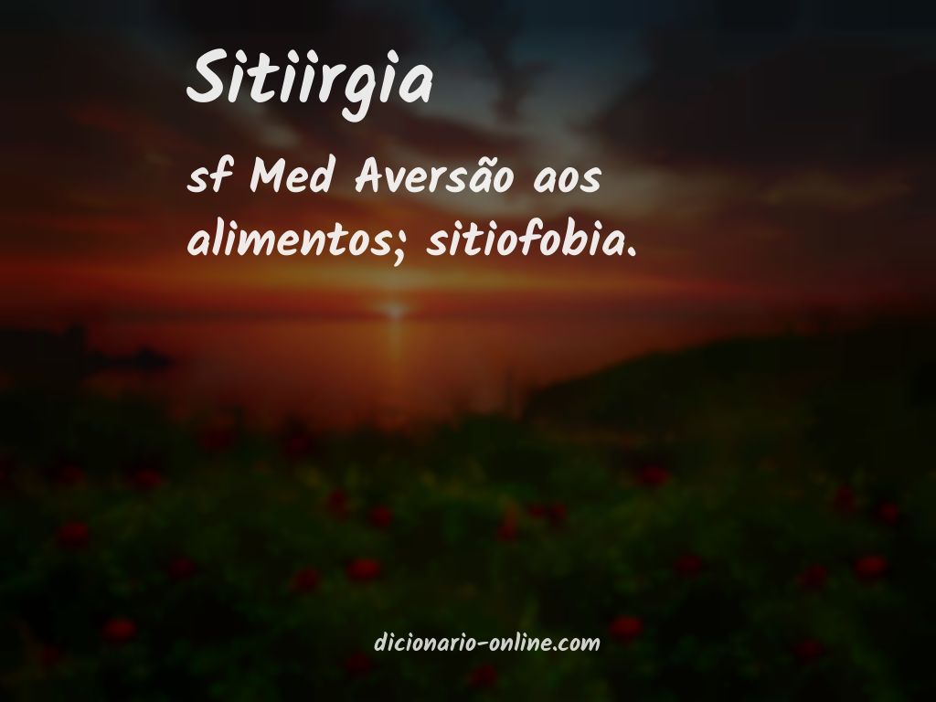 Significado de sitiirgia