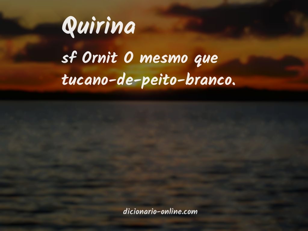 Significado de quirina