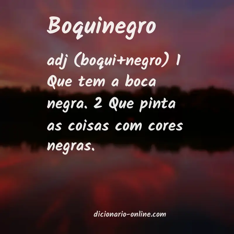 Significado de boquinegro