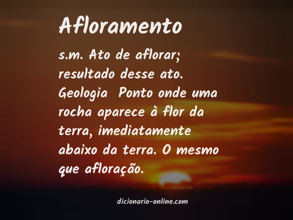 Significado de afloramento