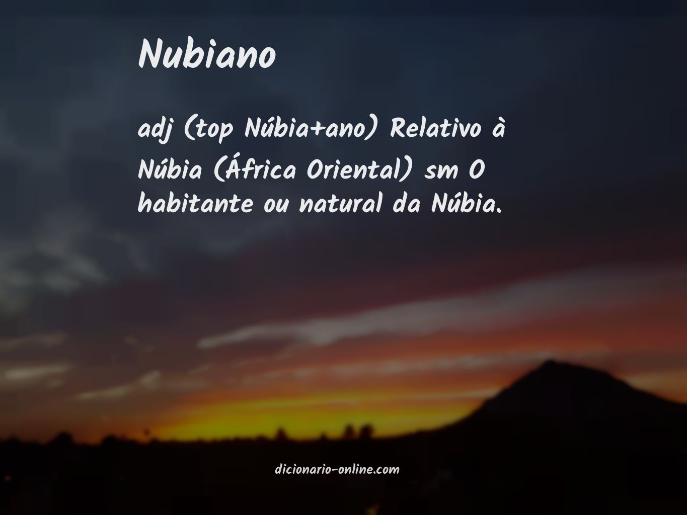 Significado de nubiano