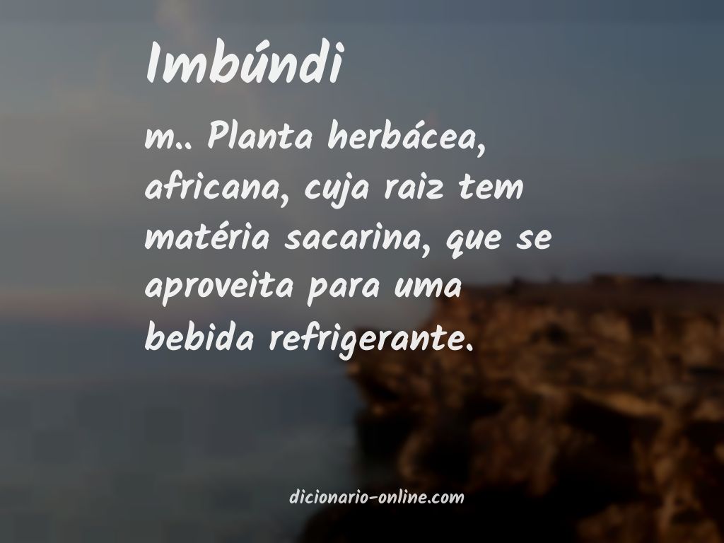 Significado de imbúndi