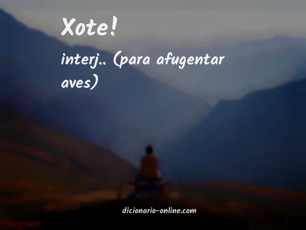 Significado de xote!