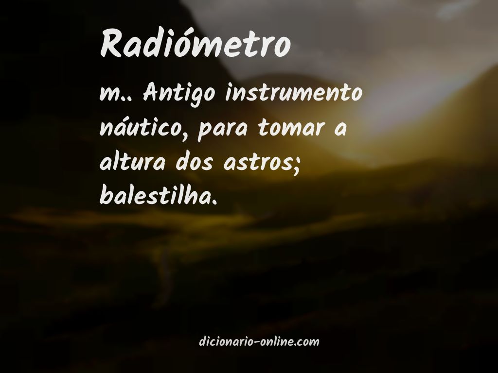 Significado de radiómetro