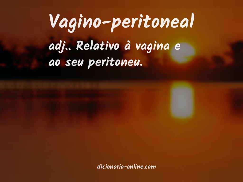 Significado de vagino-peritoneal