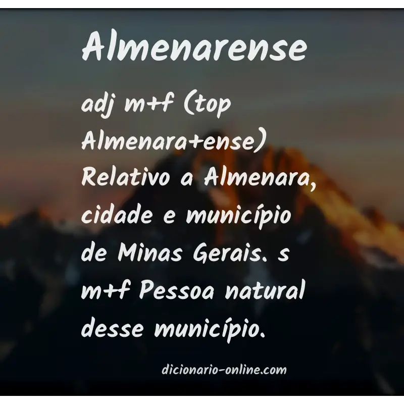 Significado de almenarense
