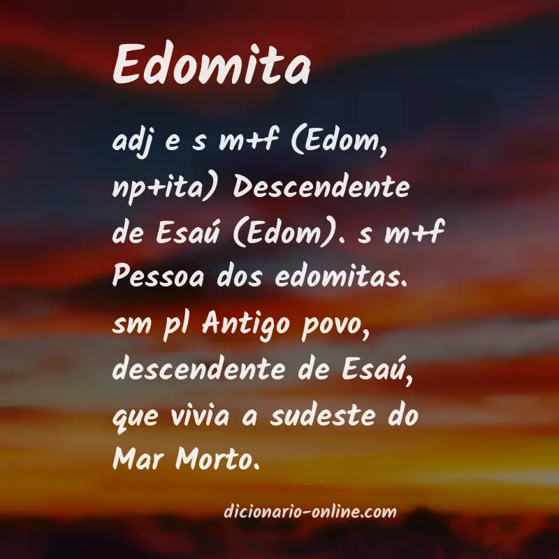 Significado de edomita