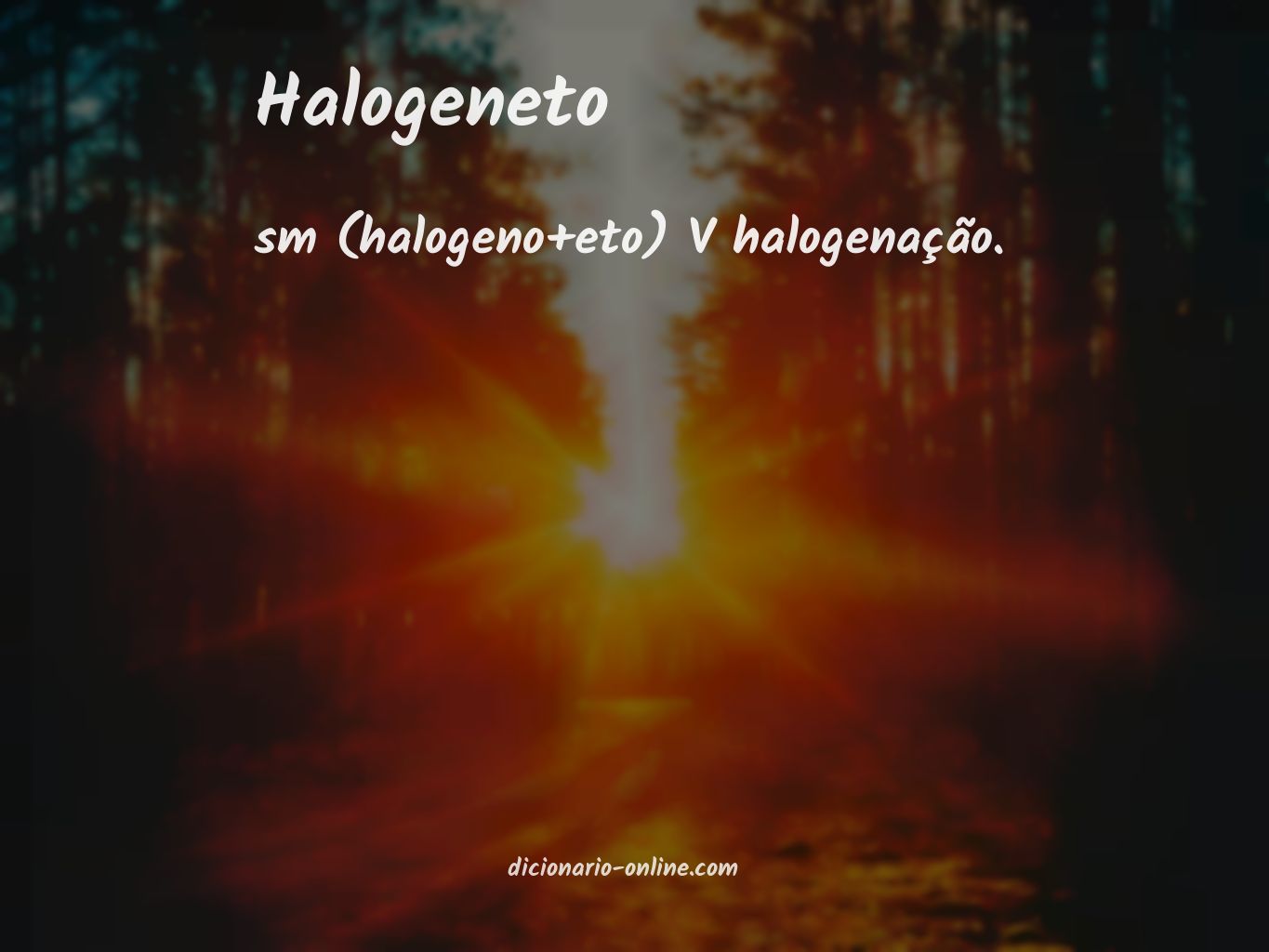 Significado de halogeneto