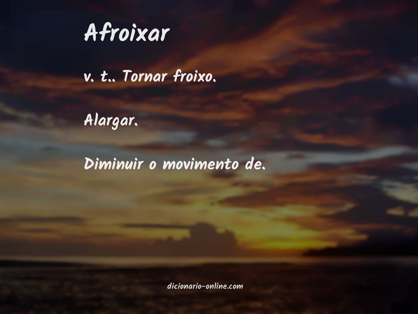 Significado de afroixar