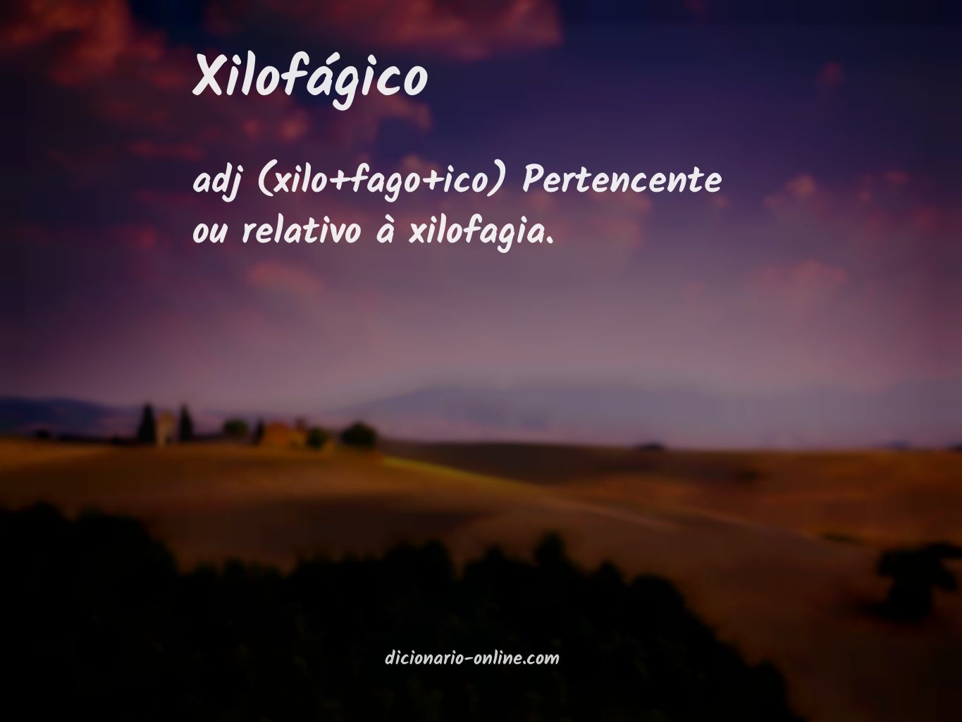 Significado de xilofágico