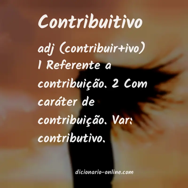 Significado de contribuitivo