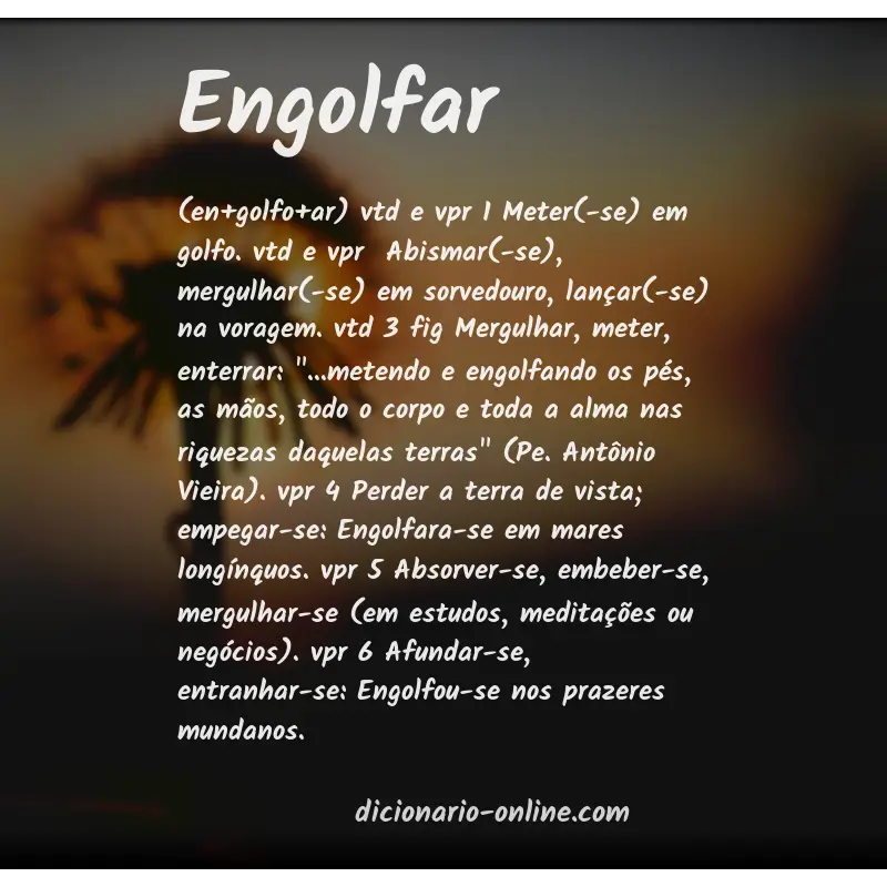 Significado de engolfar