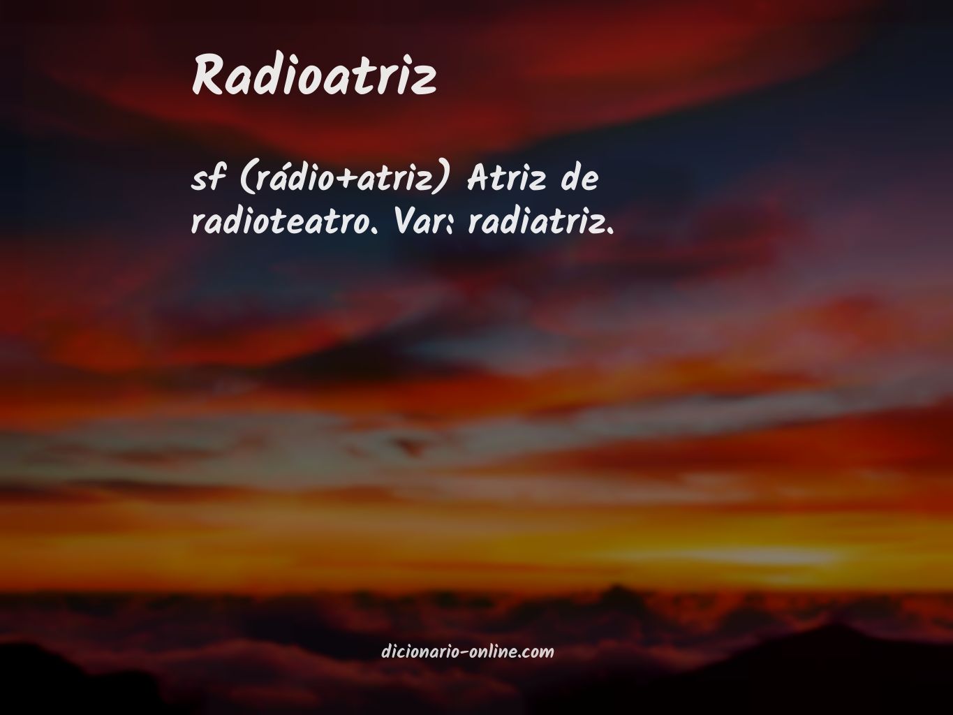 Significado de radioatriz