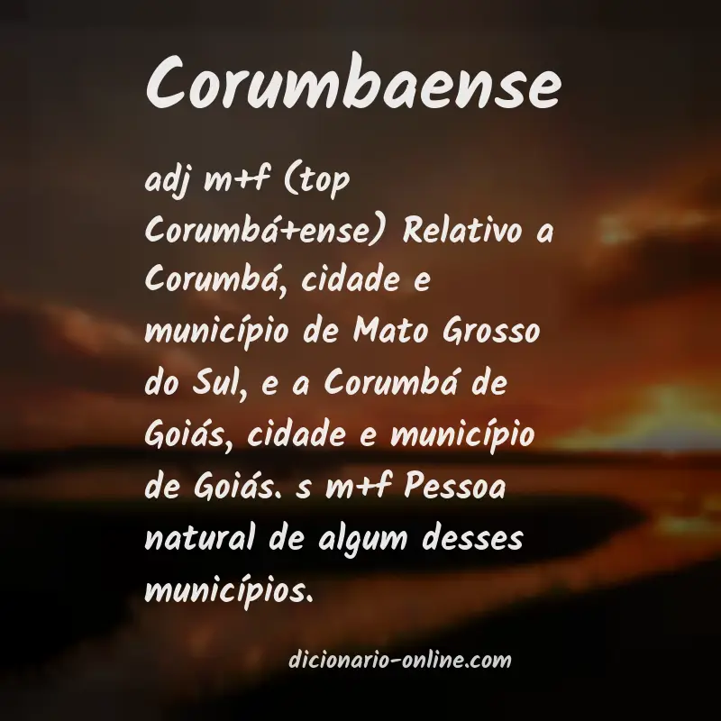 Significado de corumbaense