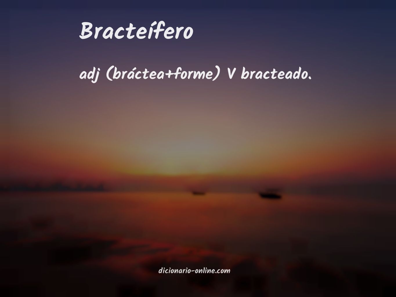 Significado de bracteífero