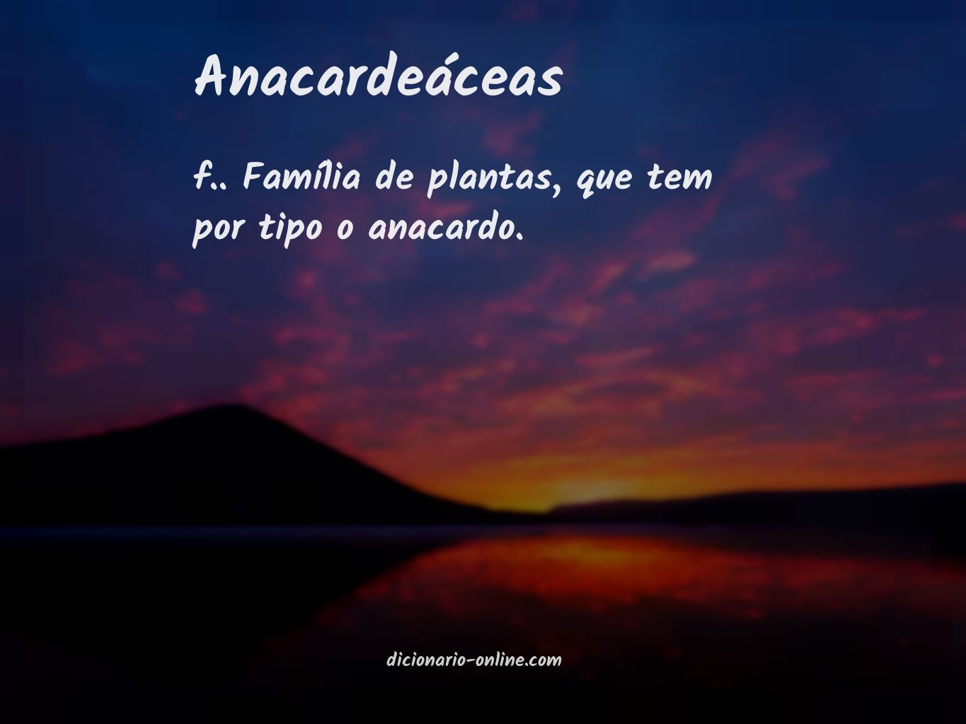 Significado de anacardeáceas