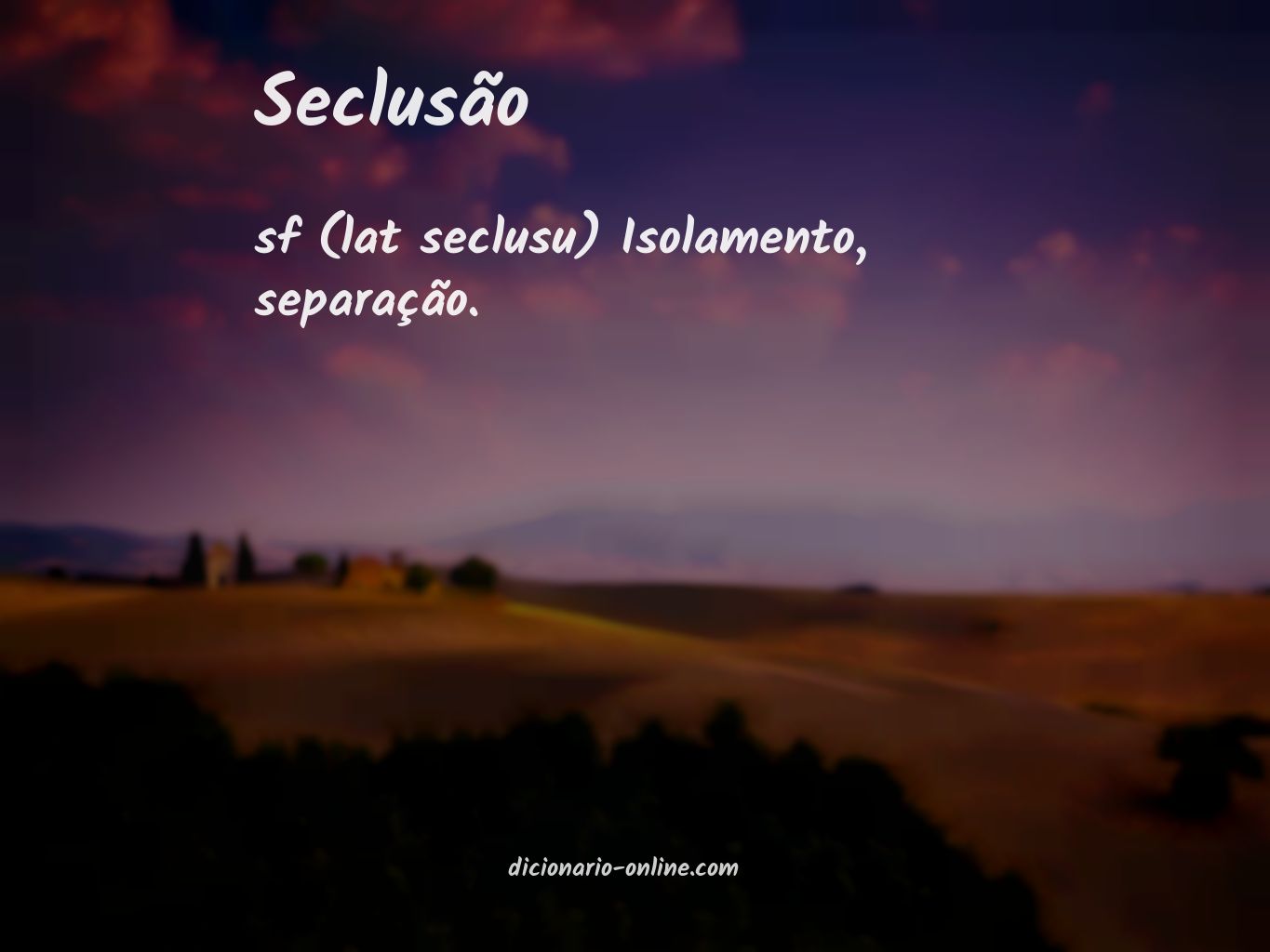 Significado de seclusão