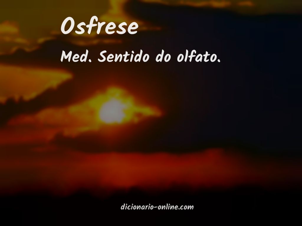 Significado de osfrese