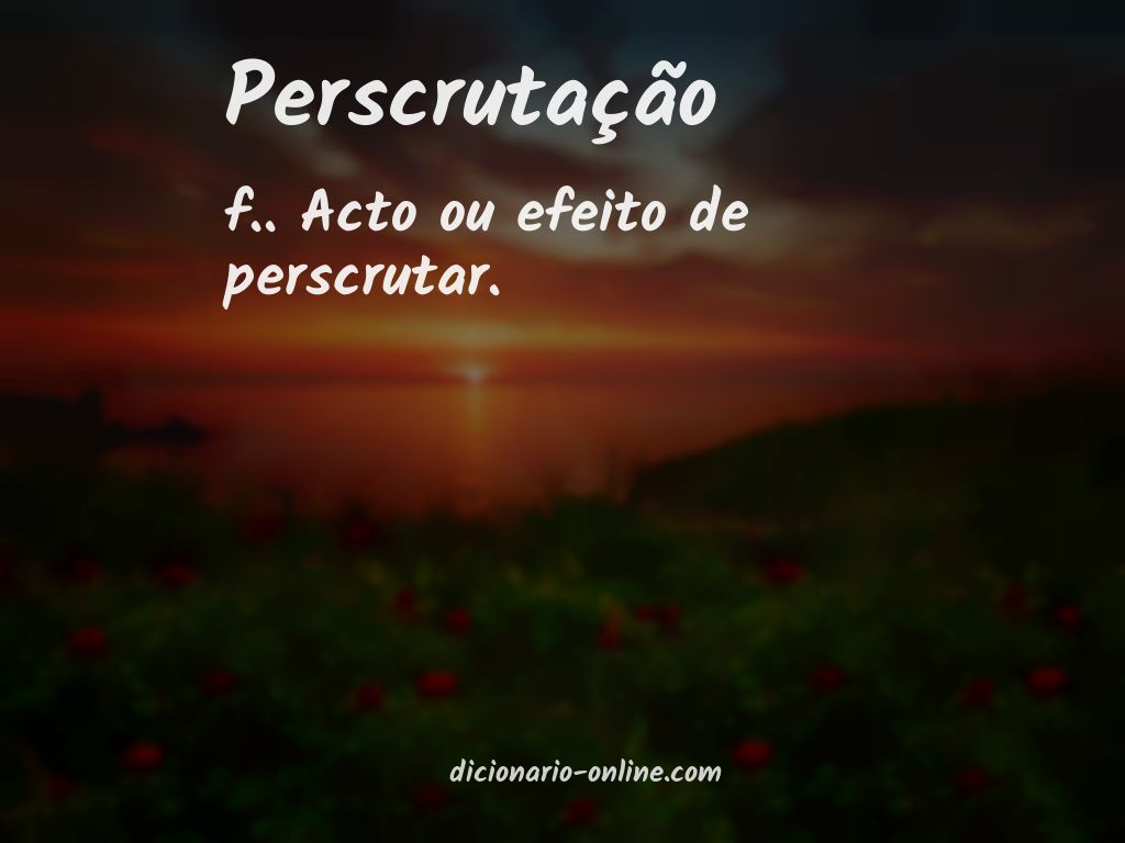 Significado de perscrutação