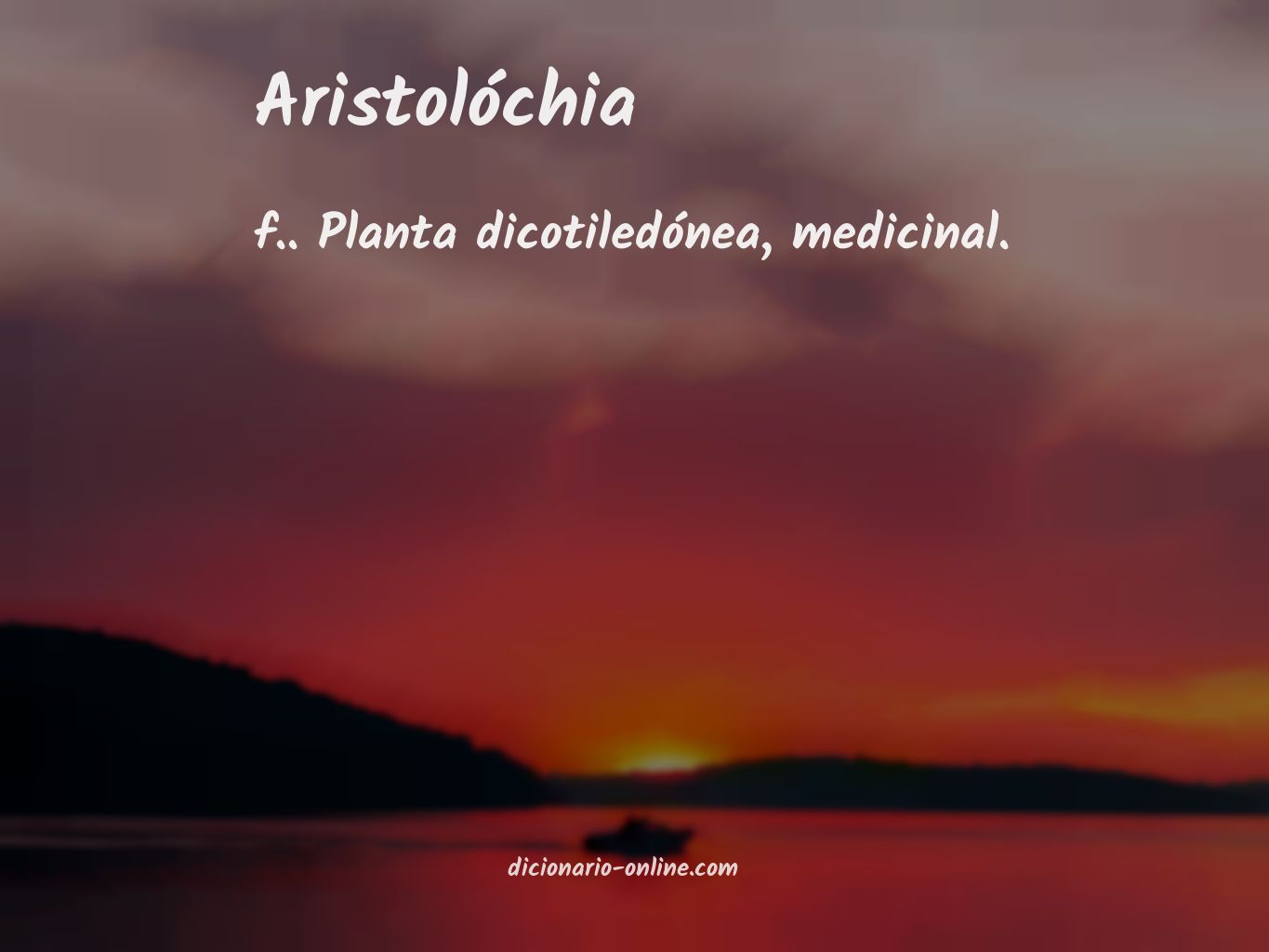 Significado de aristolóchia