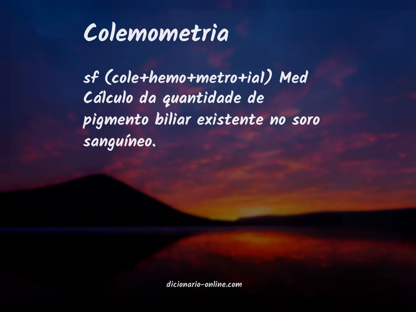 Significado de colemometria