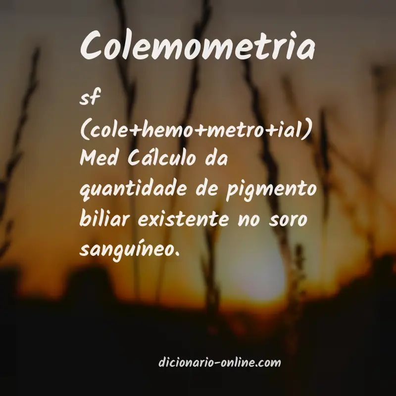 Significado de colemometria