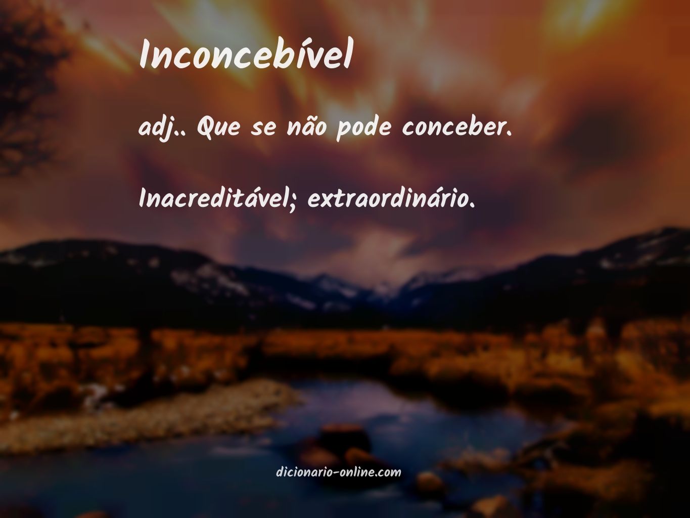 Significado de inconcebível