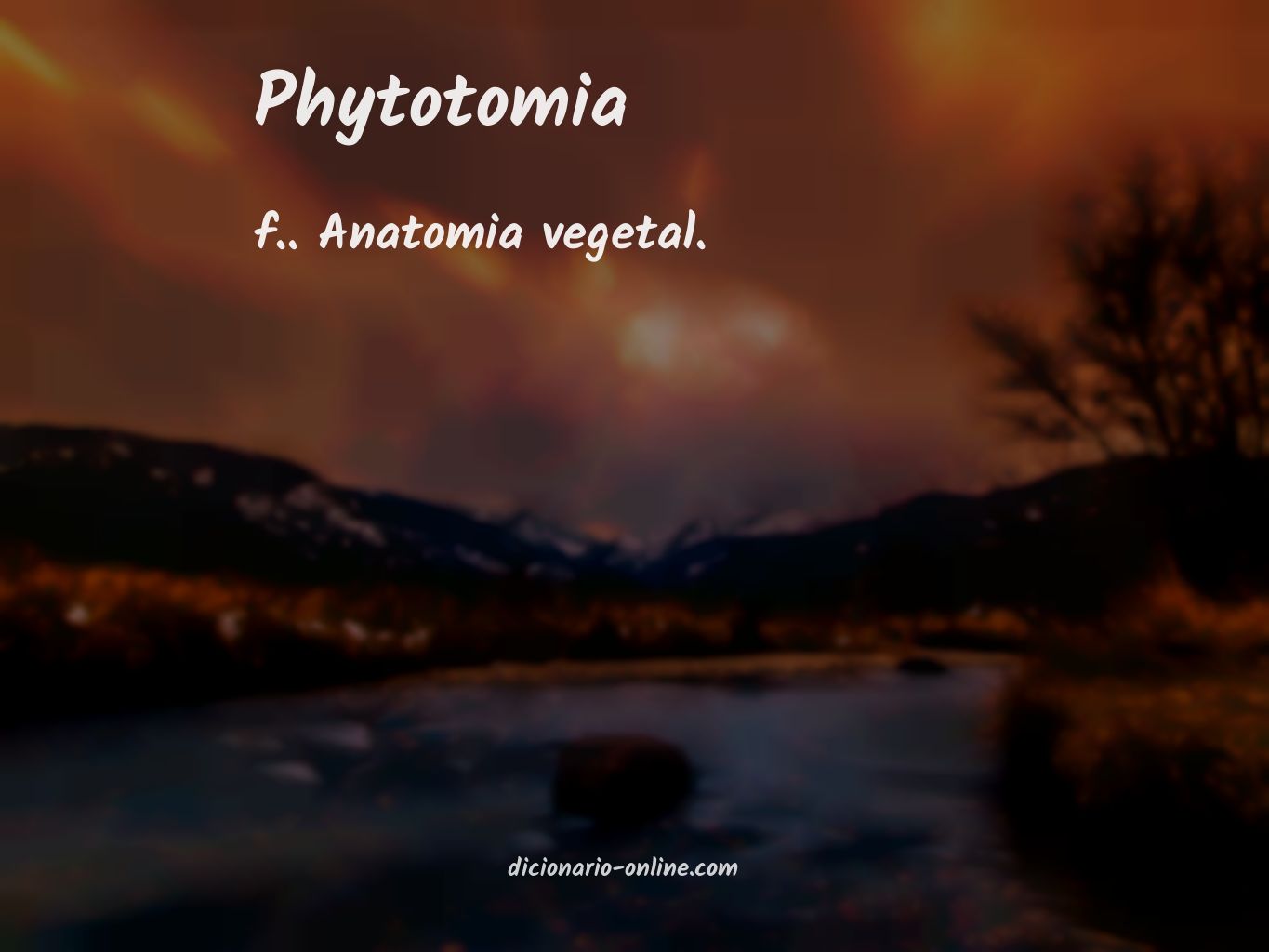 Significado de phytotomia