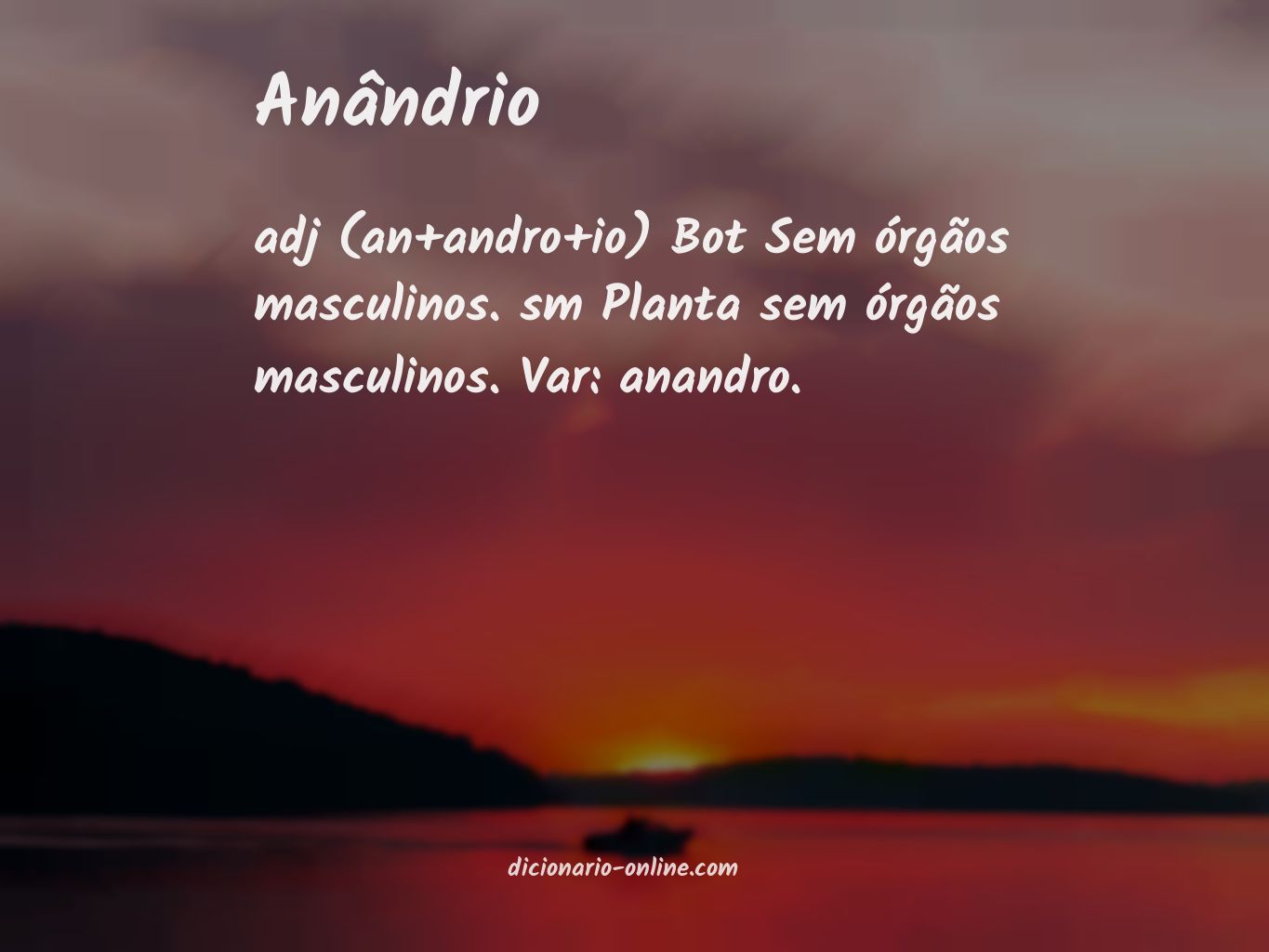 Significado de anândrio