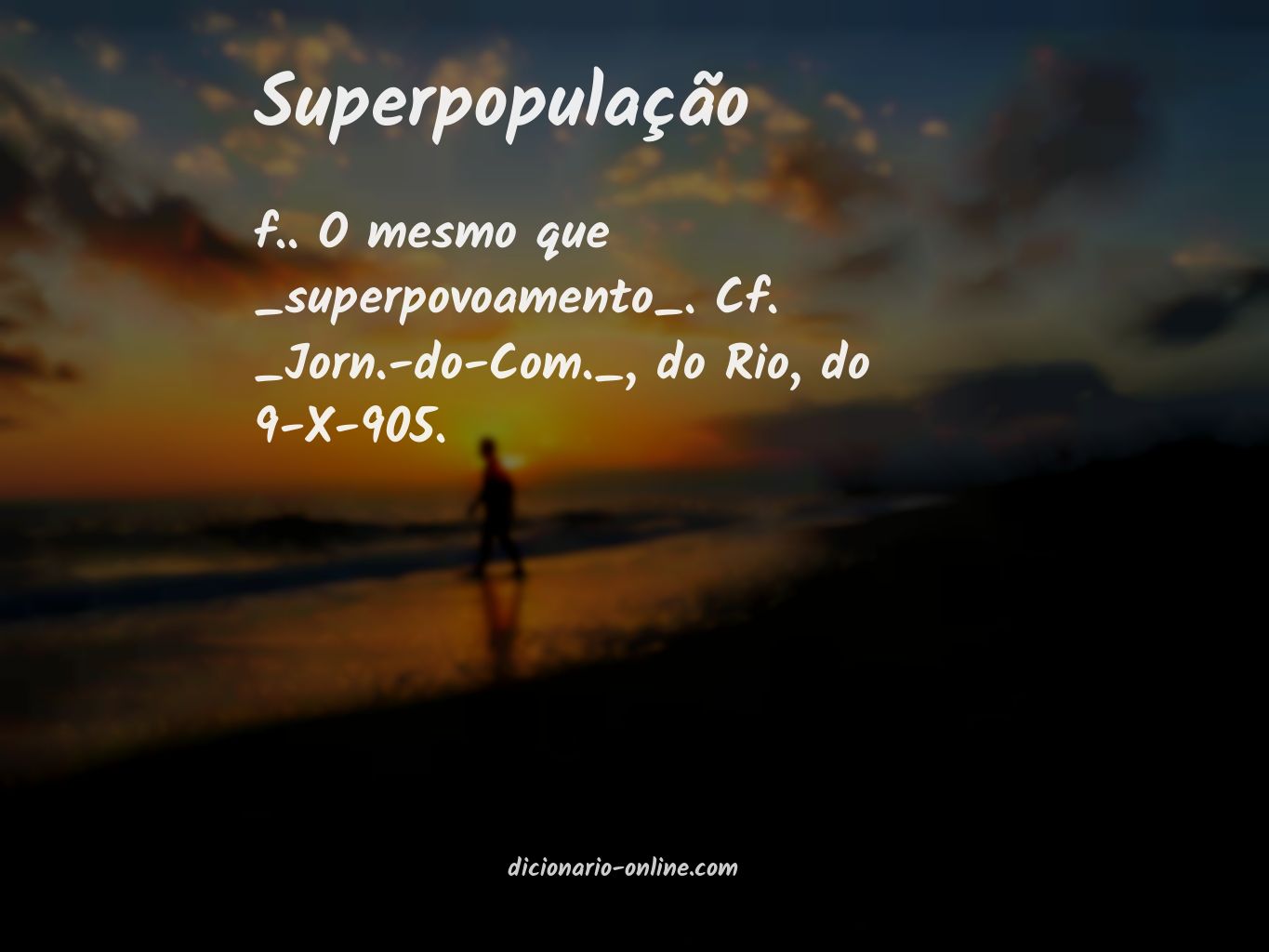 Significado de superpopulação