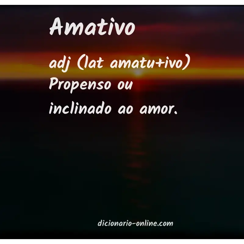 Significado de amativo