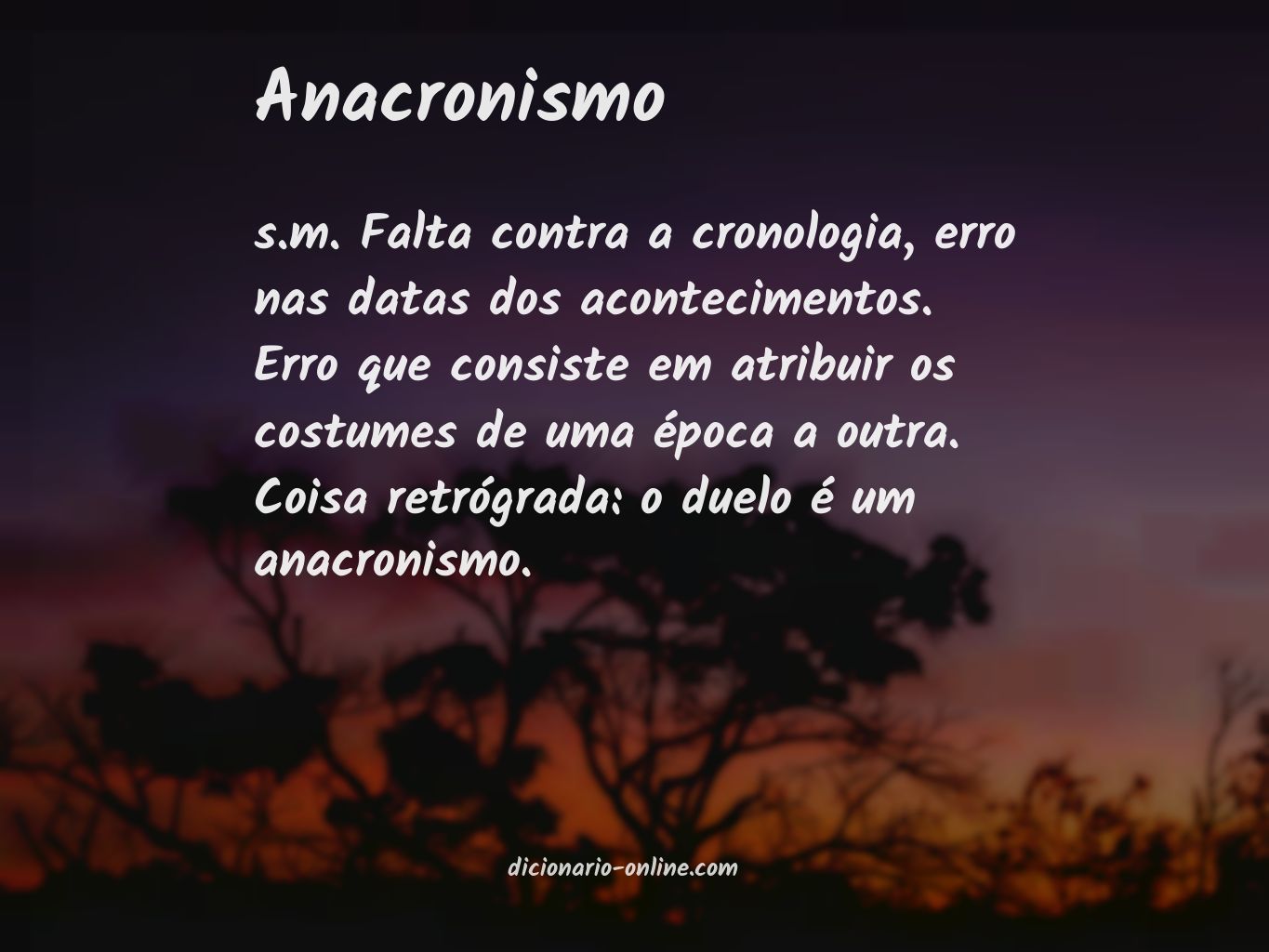 Significado de anacronismo